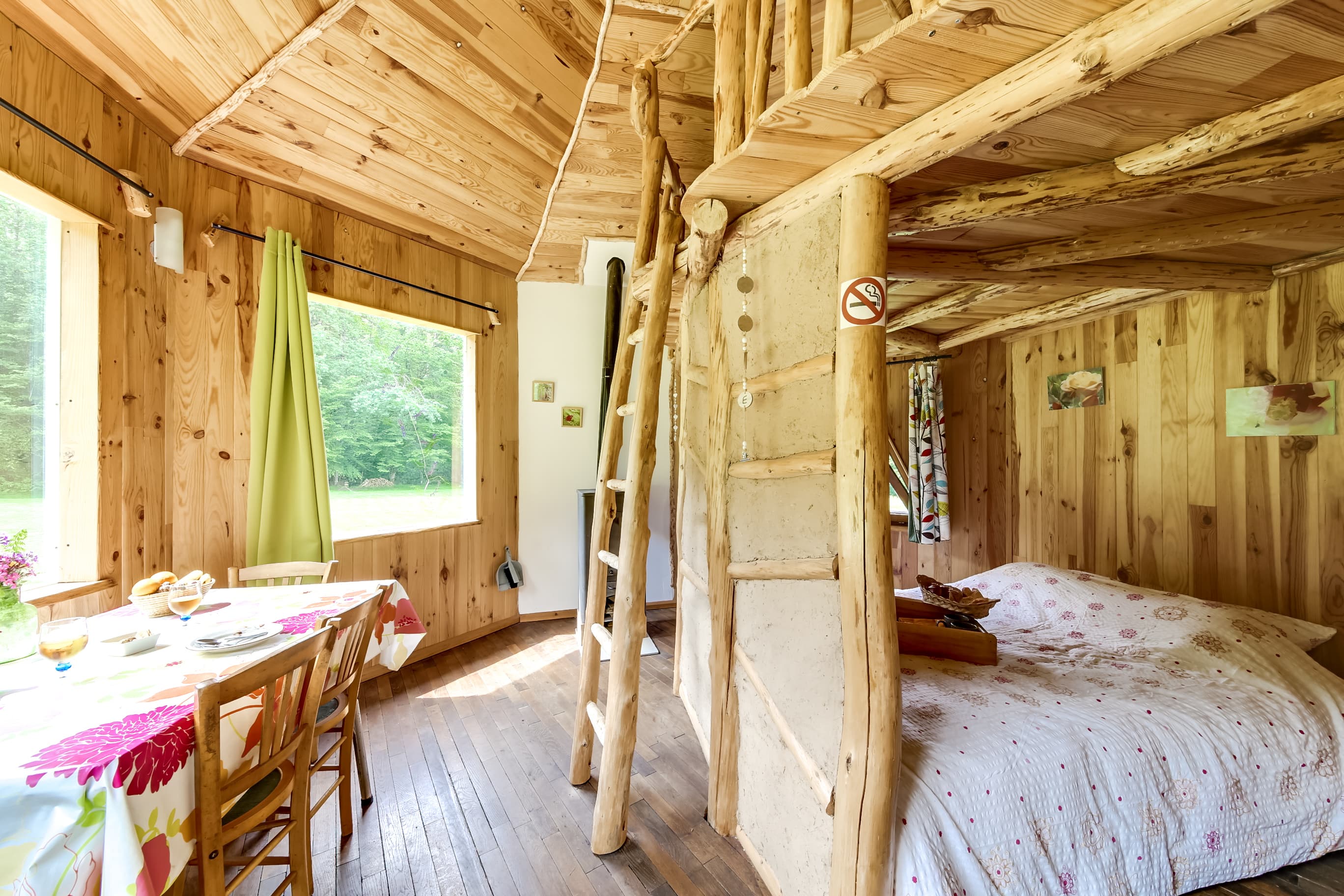 Cabane Bois — Vue forêt